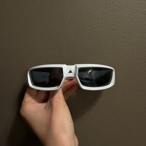 Prada White Rectangular Sunglasses
